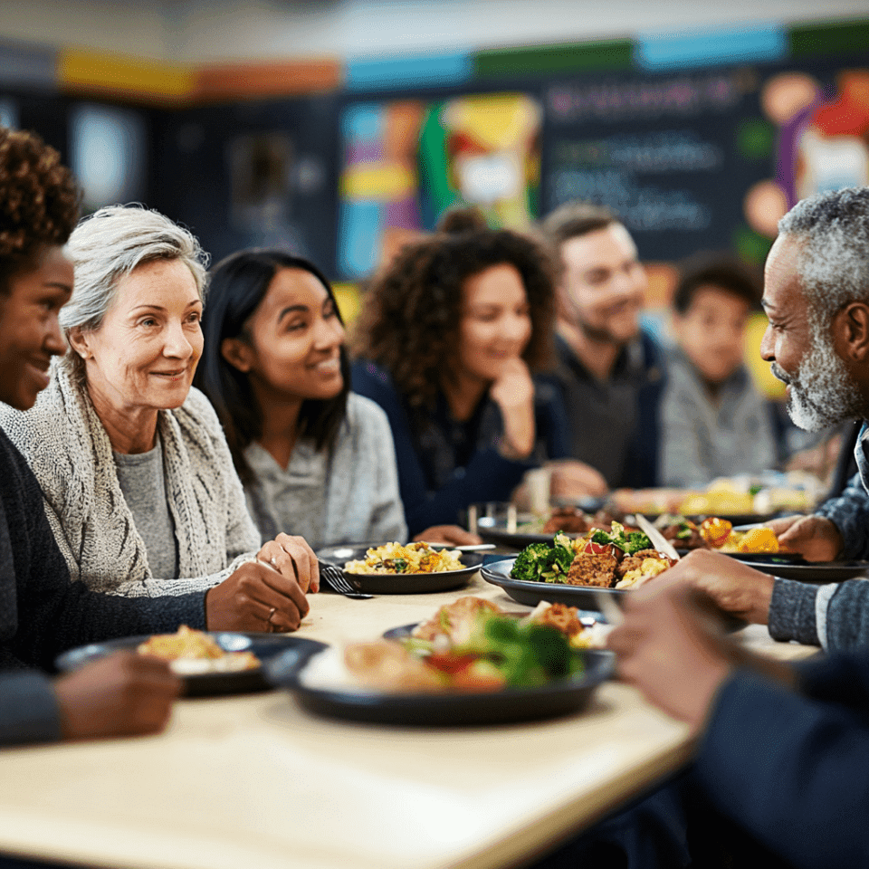 Eltern beim Zukunftsbuffet